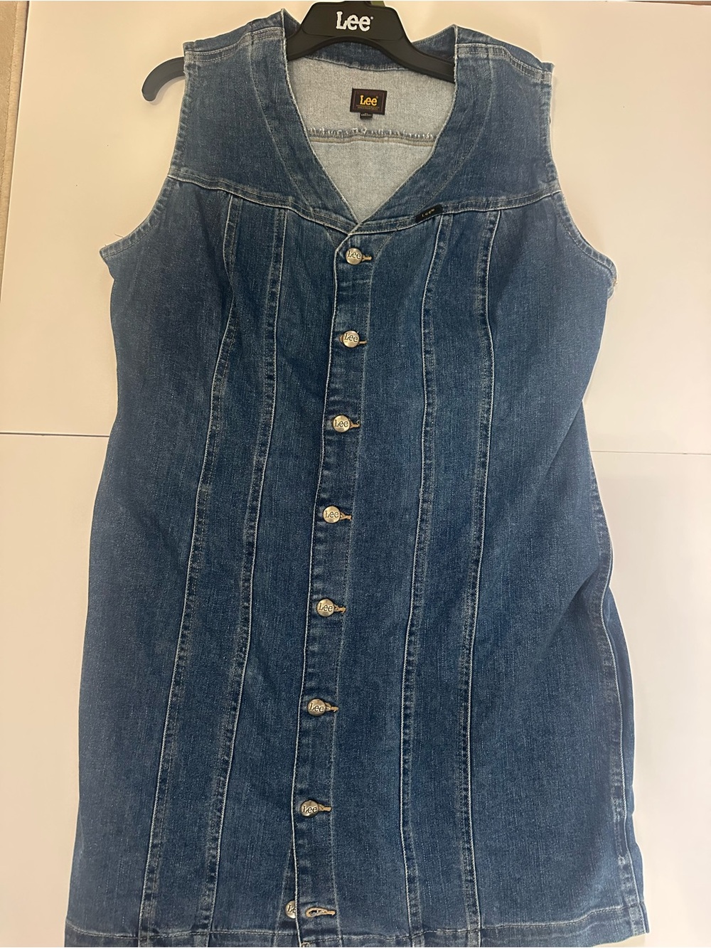 Lee Yellow-Logo Light Blue Denim Jacket